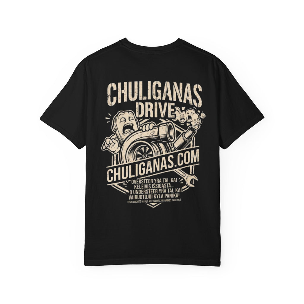 Chuliganas Drive Graphic T-Shirt — Vintage Racing Illustration