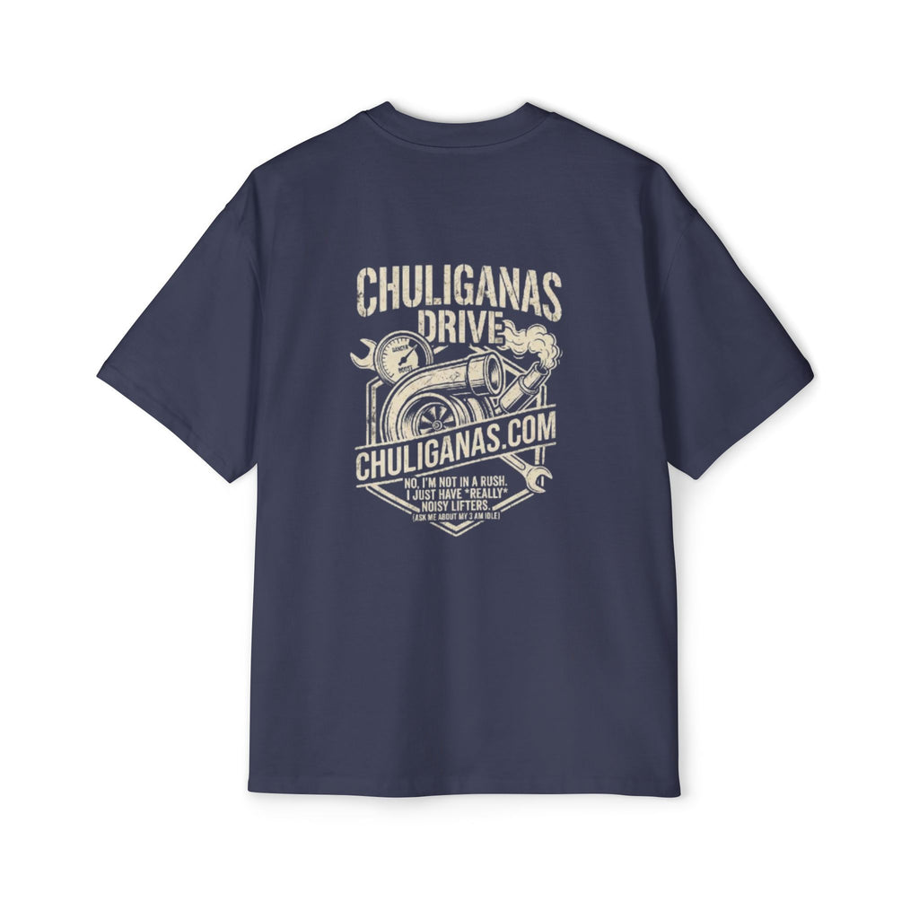 Oversized Tee — 'Chuliganas Drive' Vintage Car Graphic Men's T-Shirt