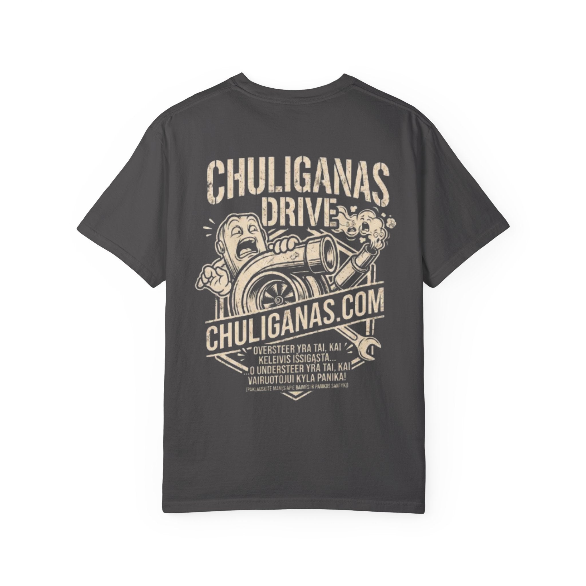 Chuliganas Drive Graphic T-Shirt — Vintage Racing Illustration