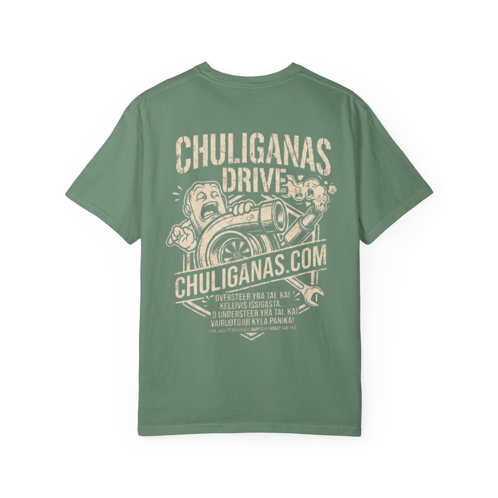 Chuliganas Drive Graphic T-Shirt — Vintage Racing Illustration