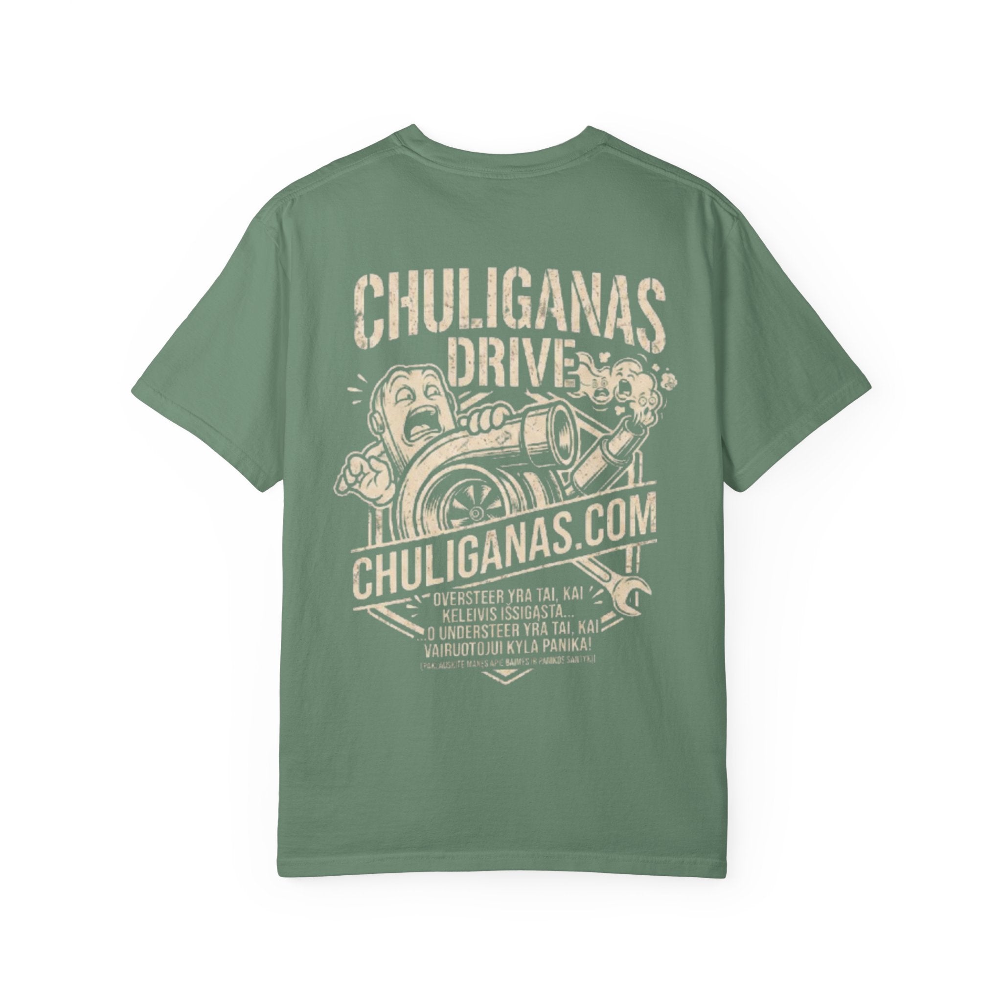 Chuliganas Drive Graphic T-Shirt — Vintage Racing Illustration