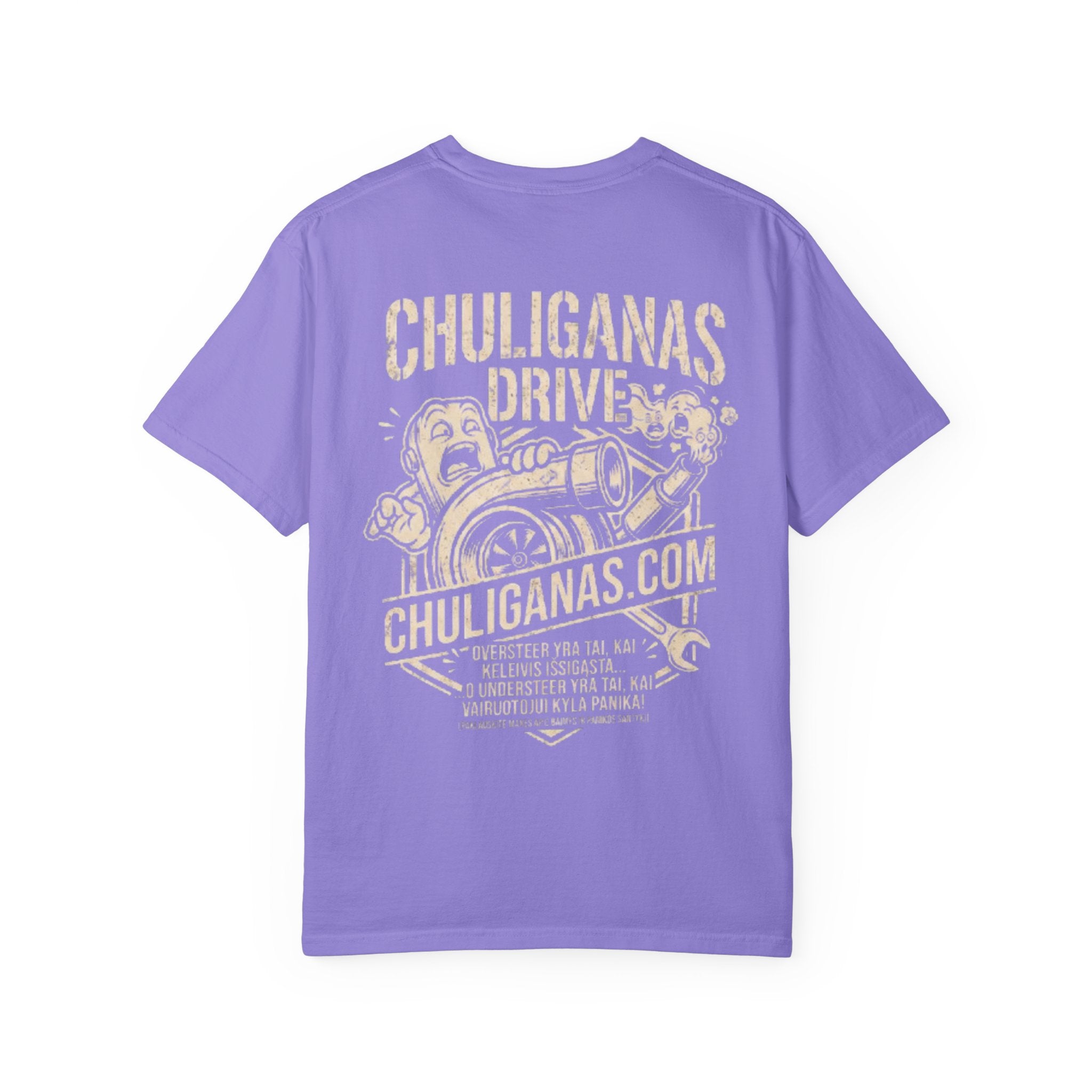 Chuliganas Drive Graphic T-Shirt — Vintage Racing Illustration