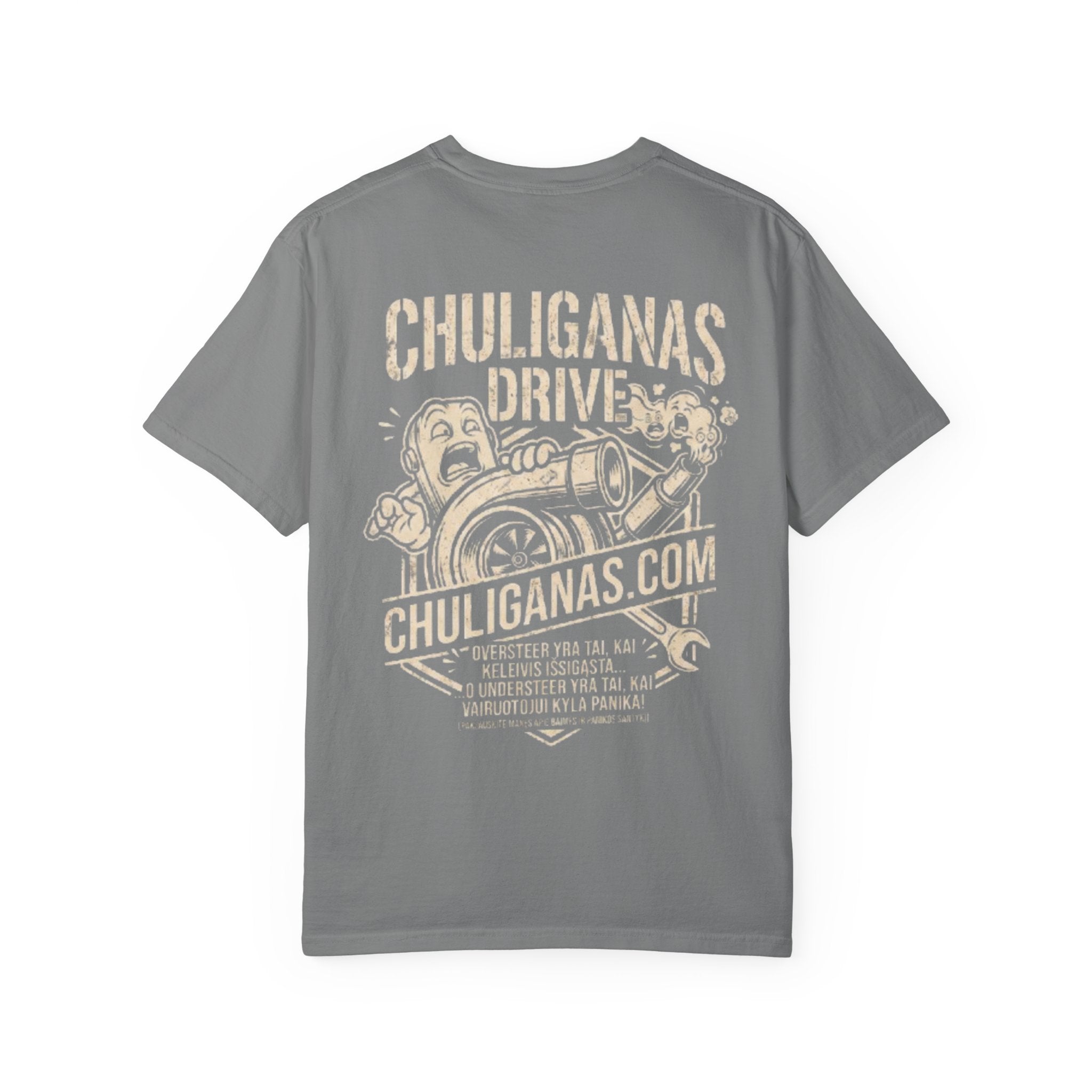 Chuliganas Drive Graphic T-Shirt — Vintage Racing Illustration