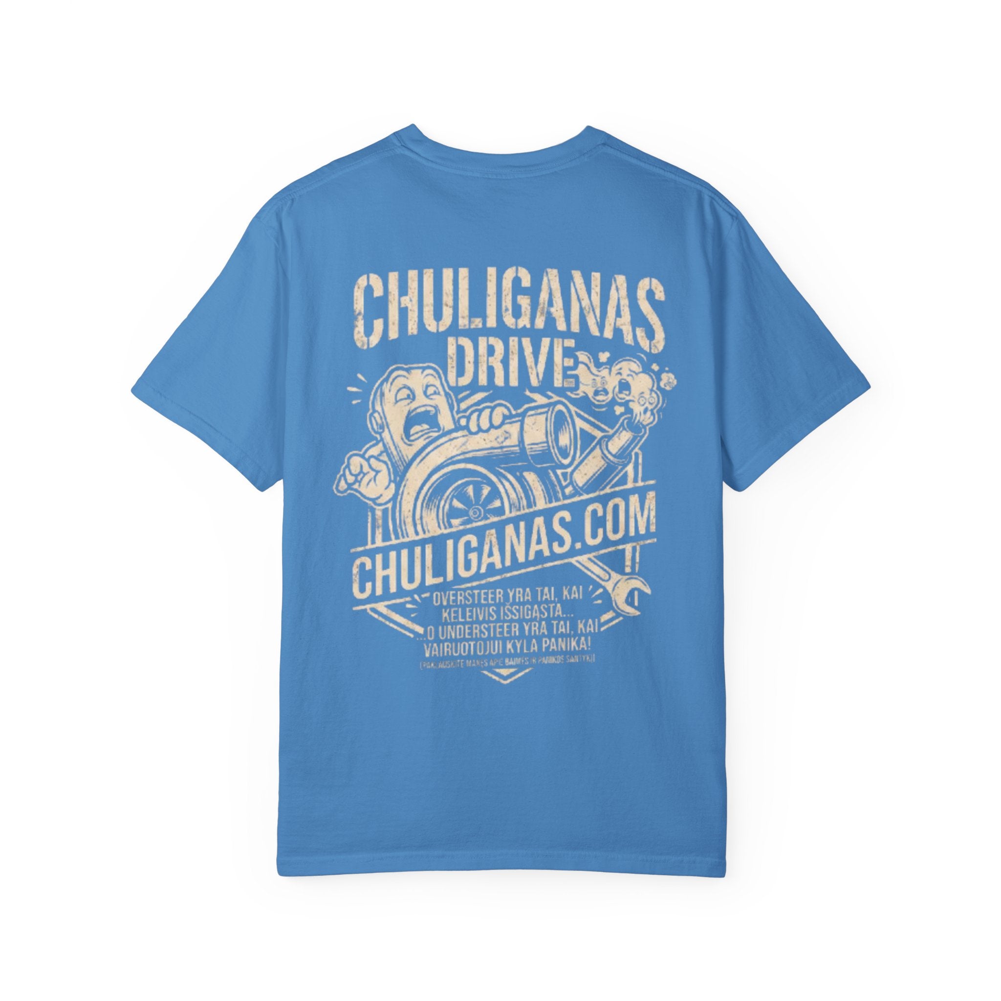 Chuliganas Drive Graphic T-Shirt — Vintage Racing Illustration