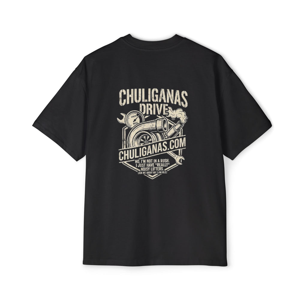 Oversized Tee — 'Chuliganas Drive' Vintage Car Graphic Men's T-Shirt