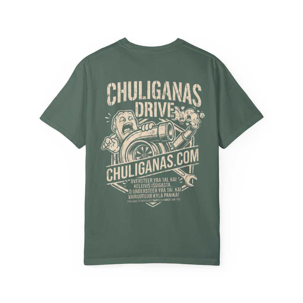 Chuliganas Drive Graphic T-Shirt — Vintage Racing Illustration