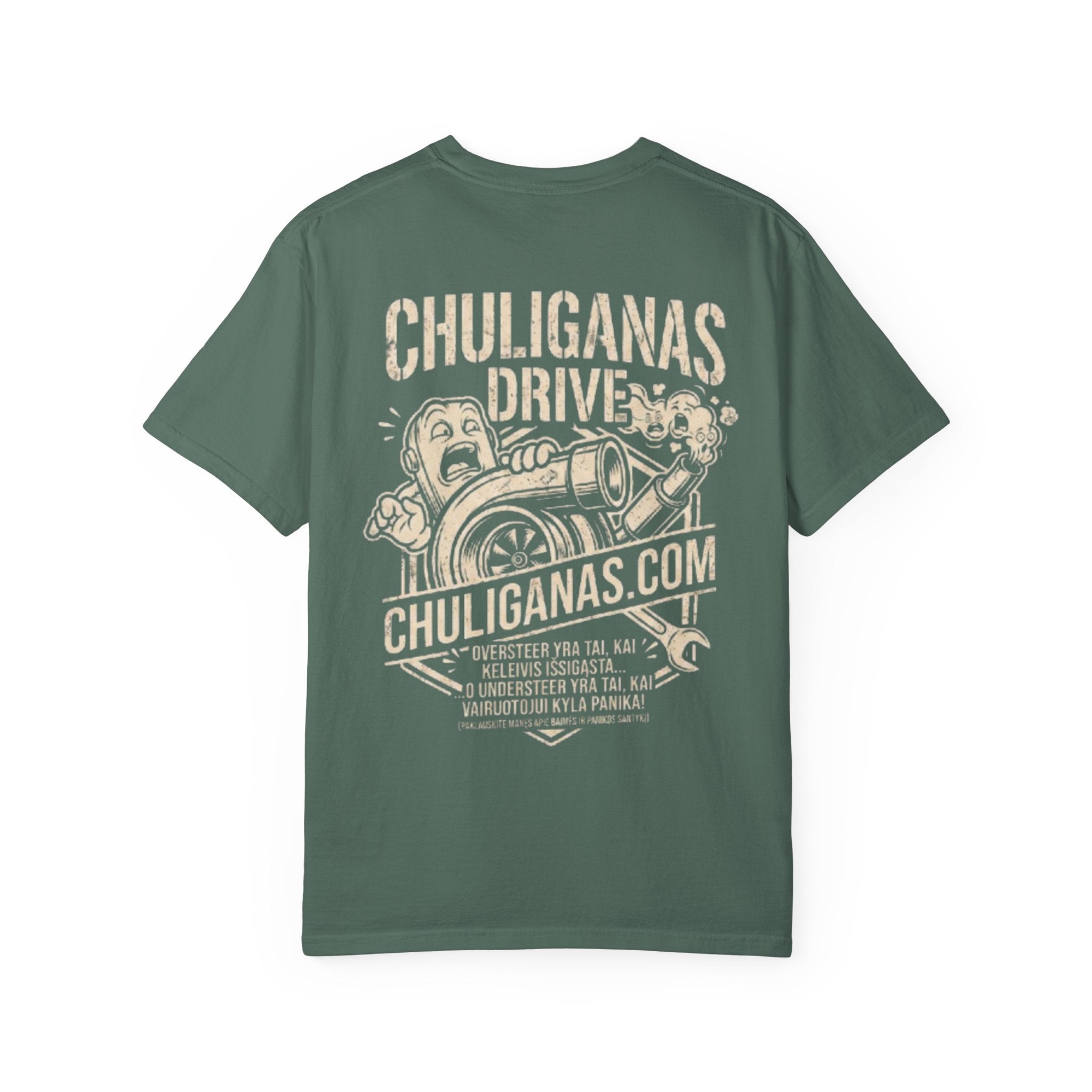 Chuliganas Drive Graphic T-Shirt — Vintage Racing Illustration