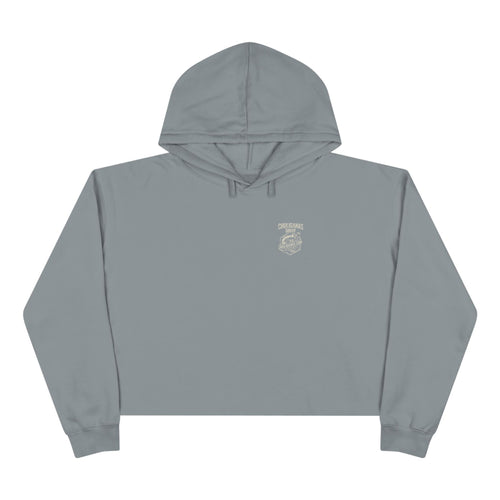 Chuliganas Drive Cropped Hoodie — Vintage Car Logo Streetwear
